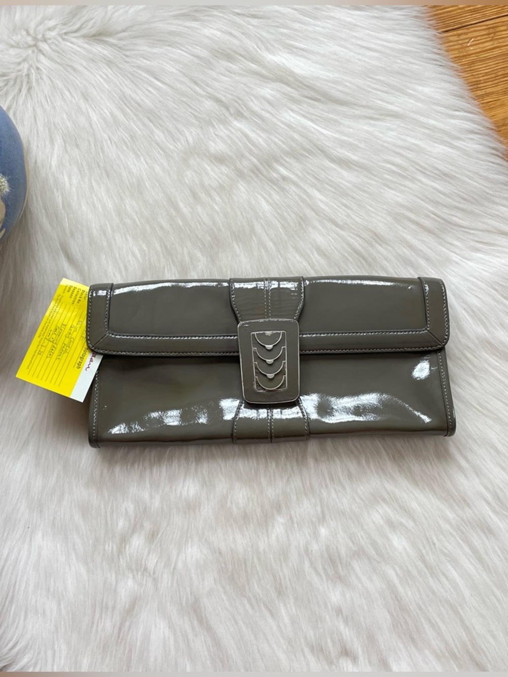 NWT Cole Haan vintage patent leather large clutch bag